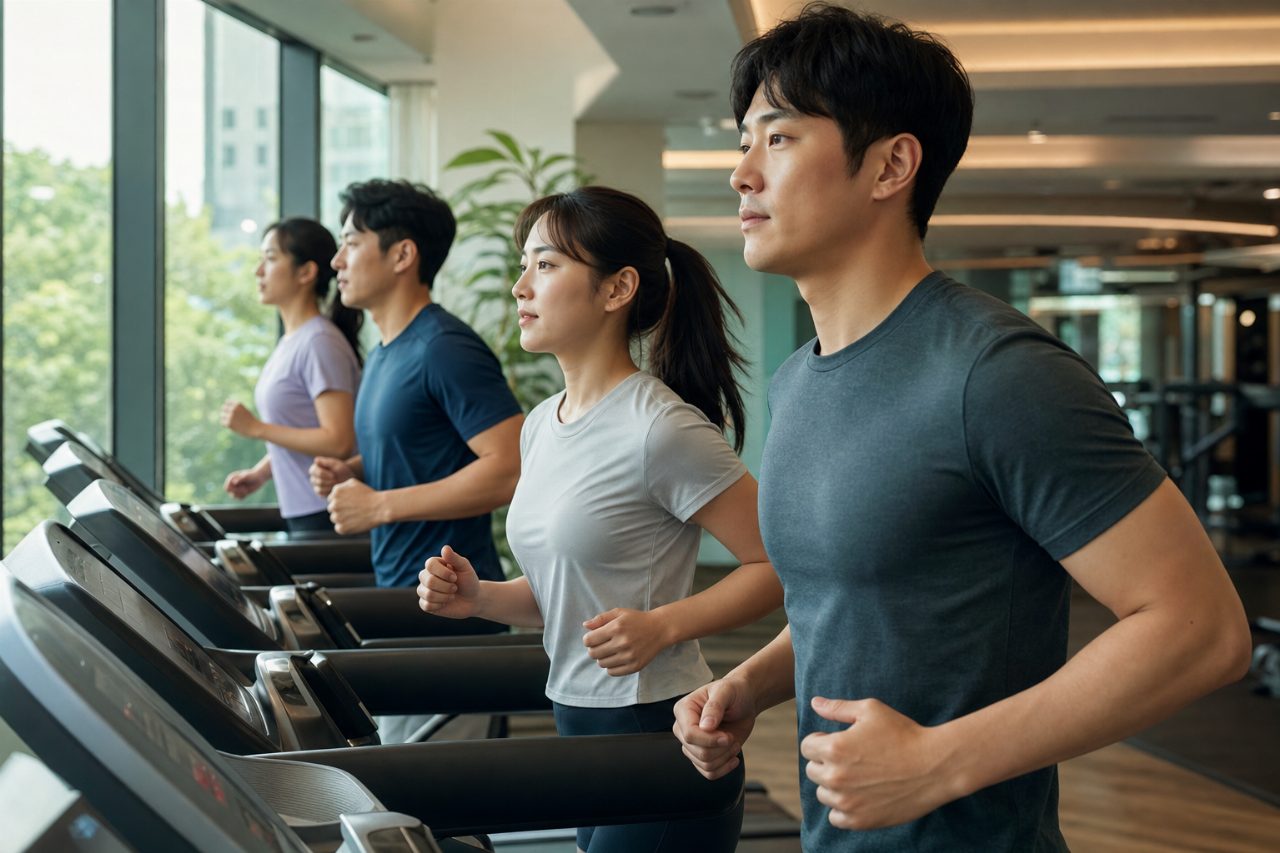 주중 내내 같은 운동 루틴을 반복하는 헬스장 풍경