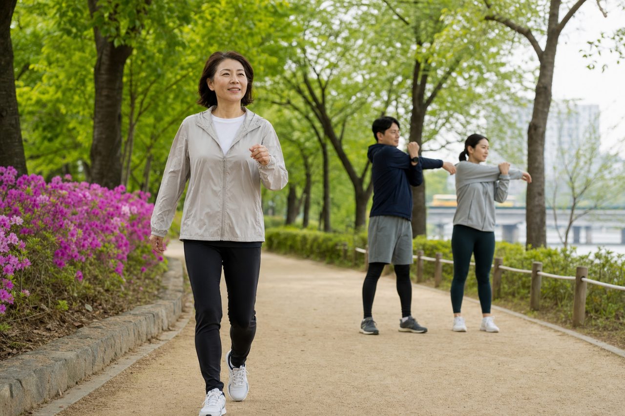 짧은 산책이나 스트레칭도 꾸준히 하면 신체 활력에 도움이 된다.